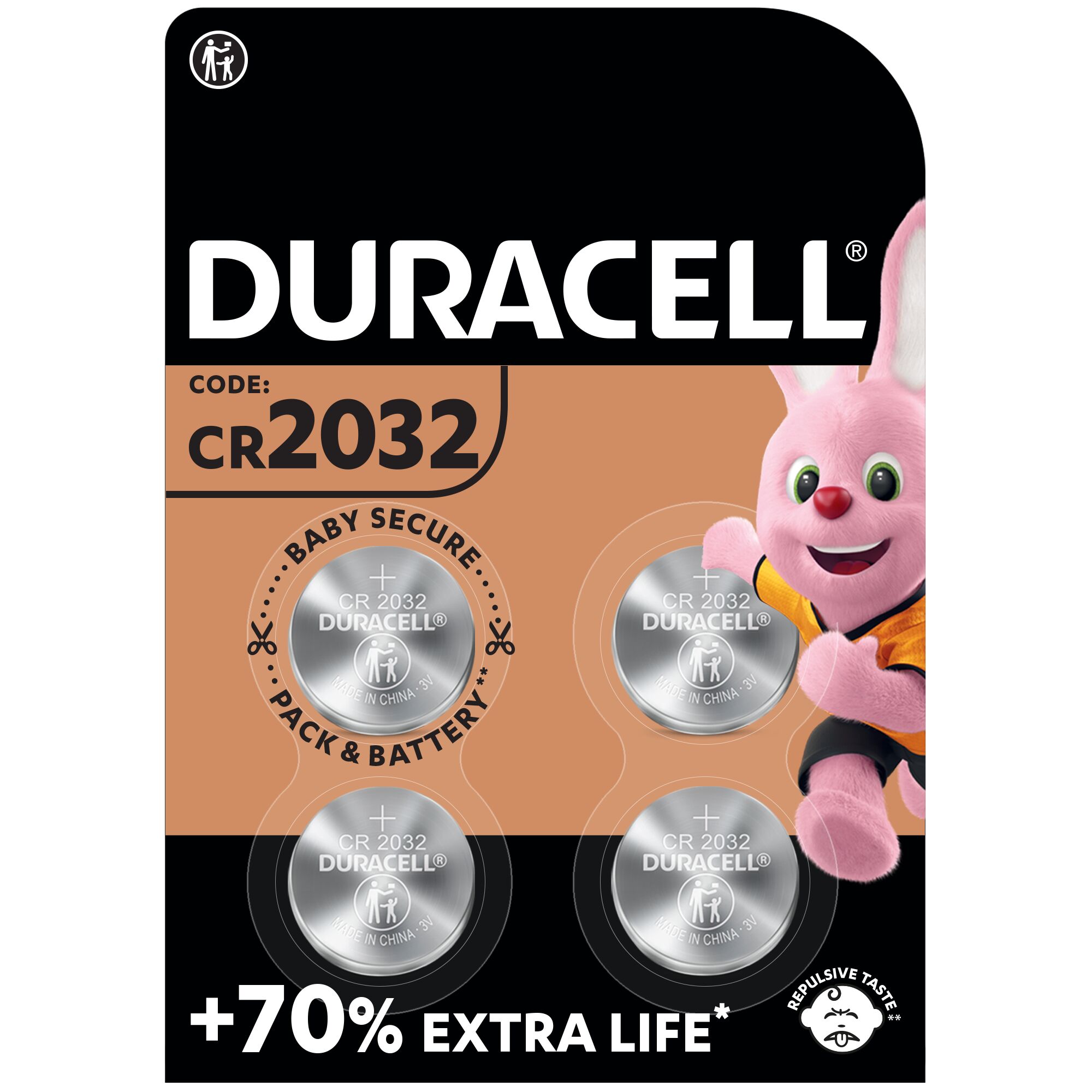 Літієві батарейки Duracell 3V DL/CR2032, 4 шт. (5004967) - фото 1