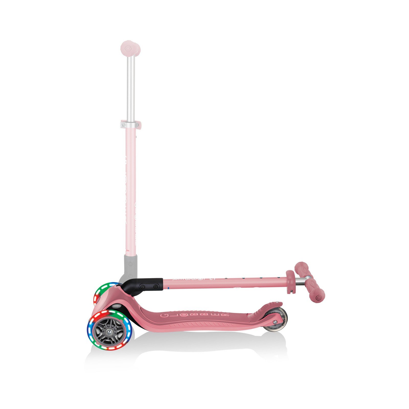 Самокат Globber Primo foldable plus lights, колеса з підсвічуванням, пастельно-рожевий (439-210) - фото 7