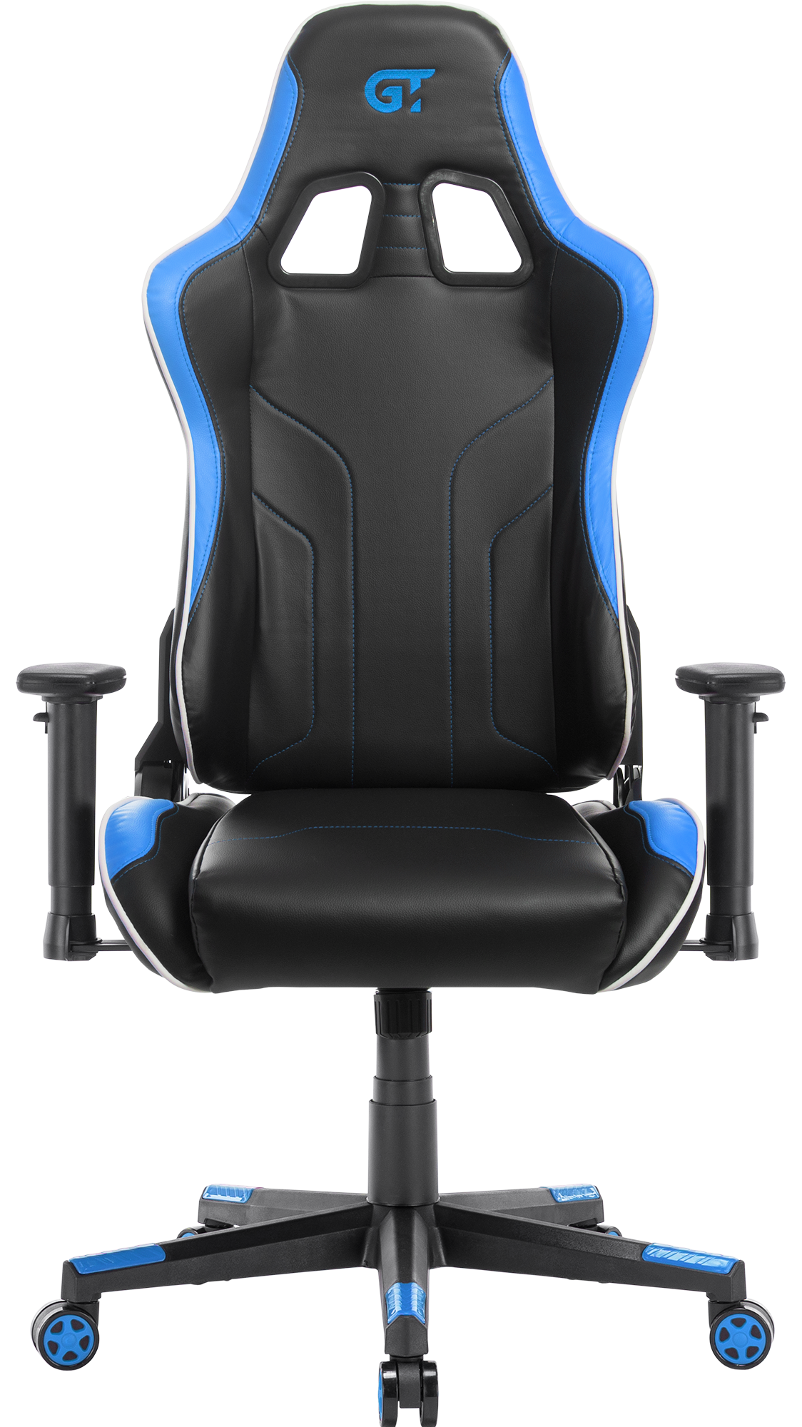Геймерское кресло GT Racer черное с синим (X-2528 Black/Blue) - фото 4