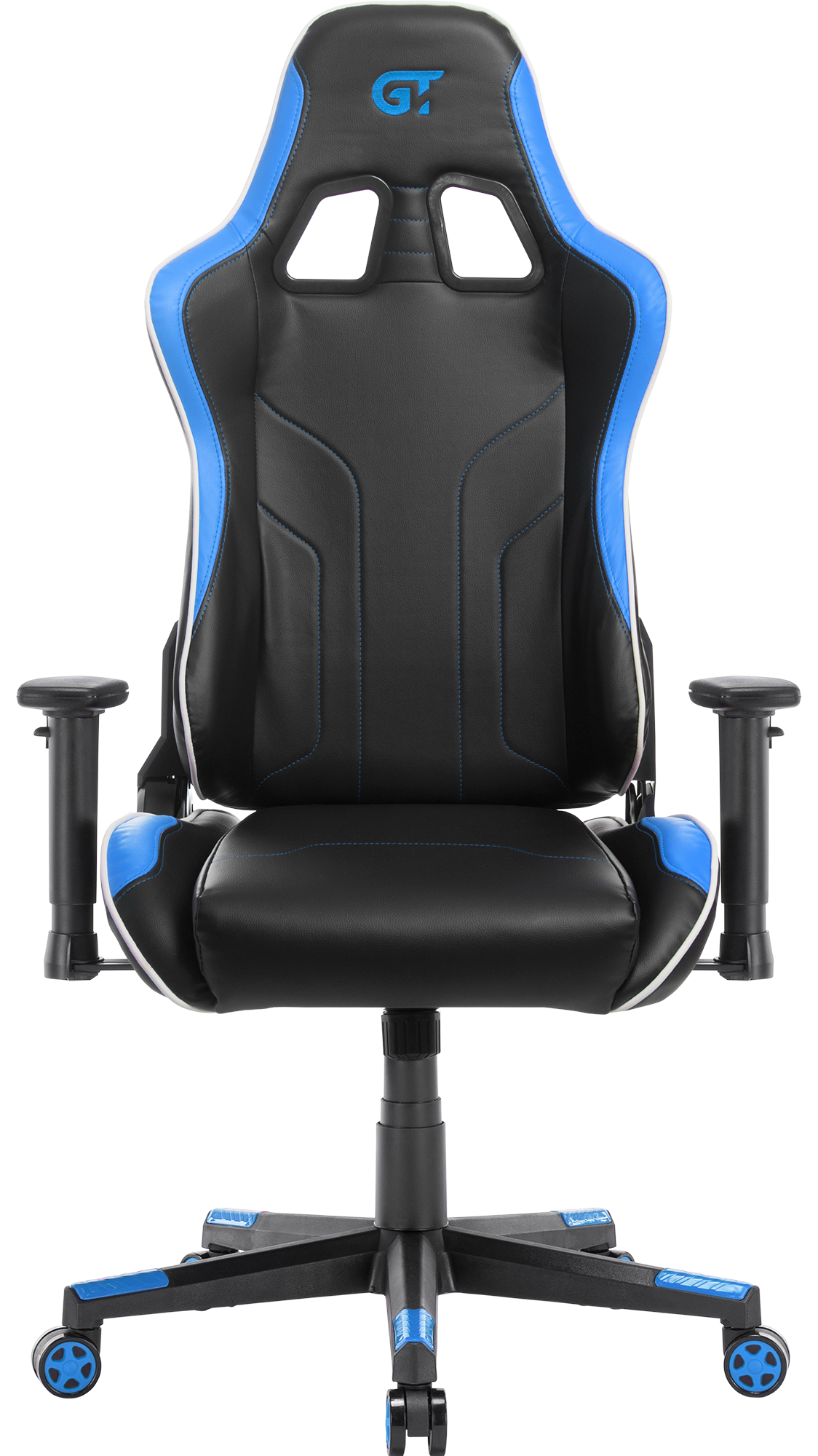 Геймерское кресло GT Racer черное с синим (X-2528 Black/Blue) - фото 4