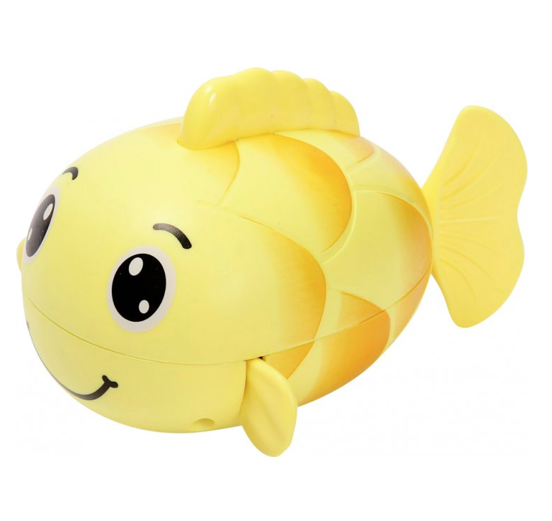 Игрушка для купания Lindo Рыбка, желтый (8366-46A) - фото 1