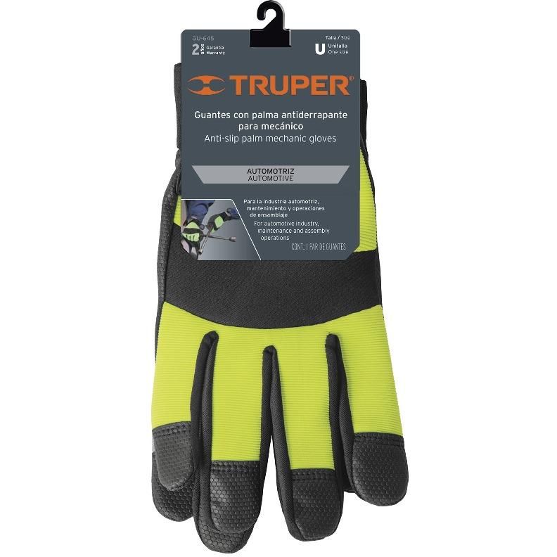 Перчатки Truper комбинированные, повышенной заметности зеленые (GU-645) - фото 2