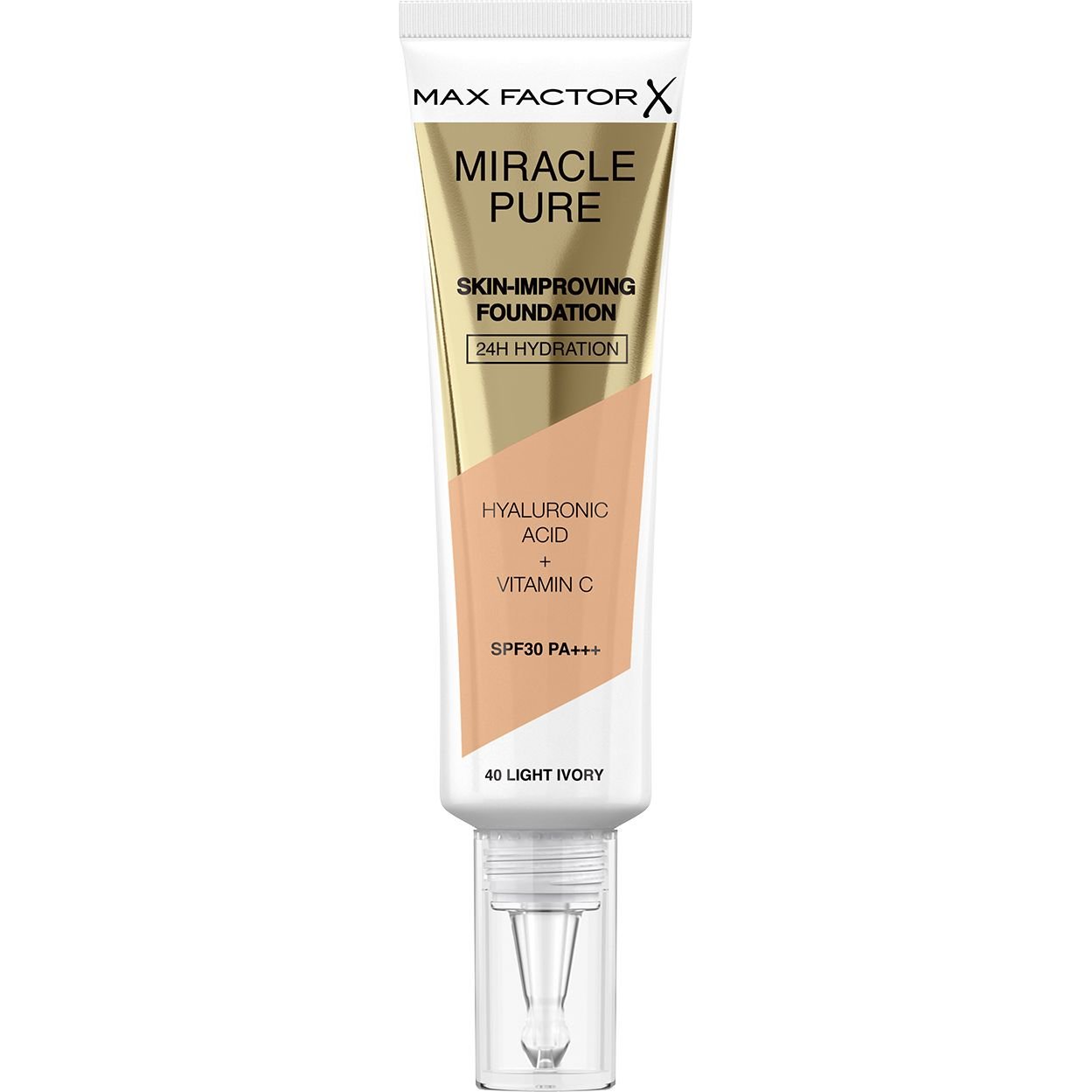 Тональная основа Max Factor Miracle Pure Skin-Improving Foundation SPF30 тон 040 (Light Ivory) 30 мл - фото 1