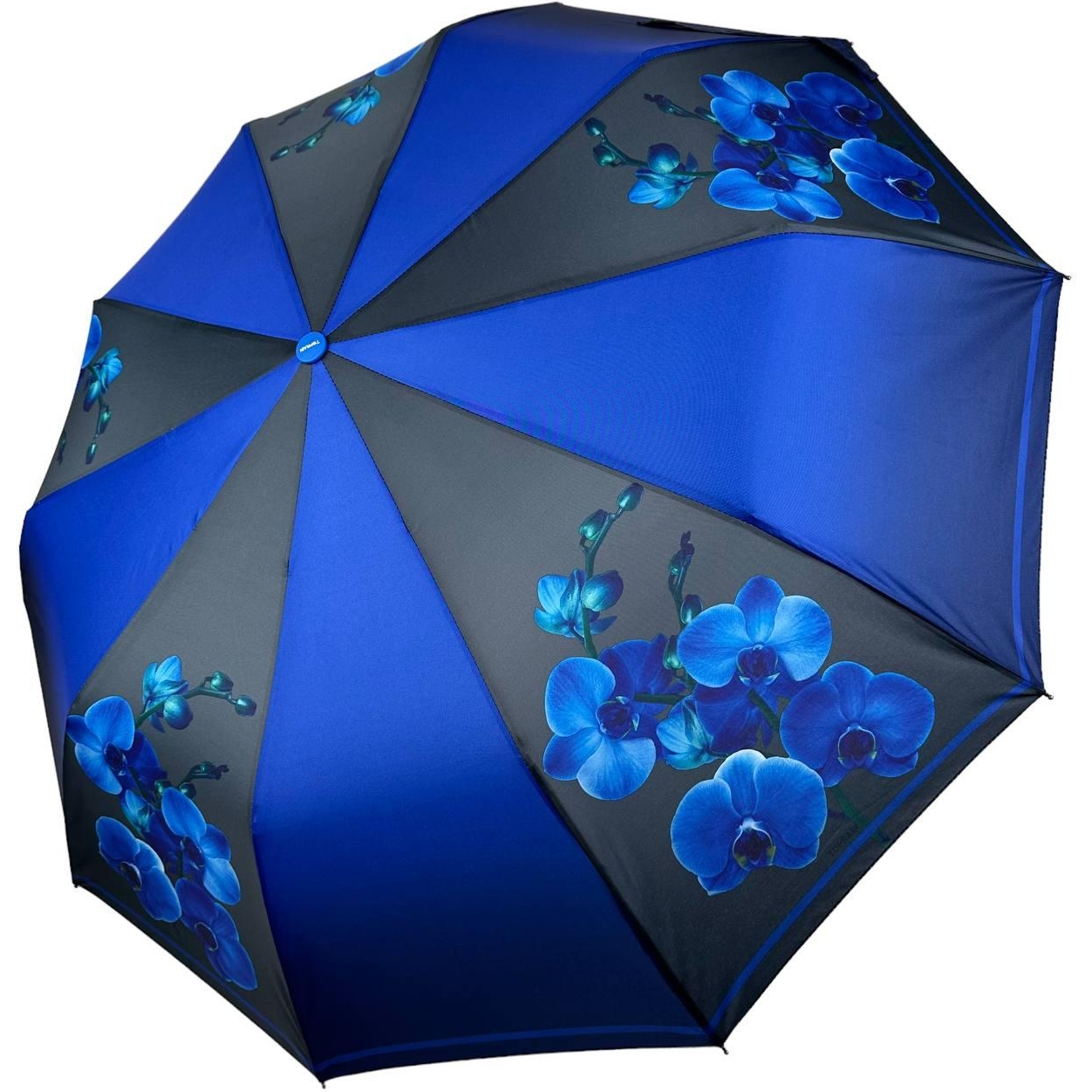 Женский складной зонтик полуавтомат Toprain 99 см синий - фото 1