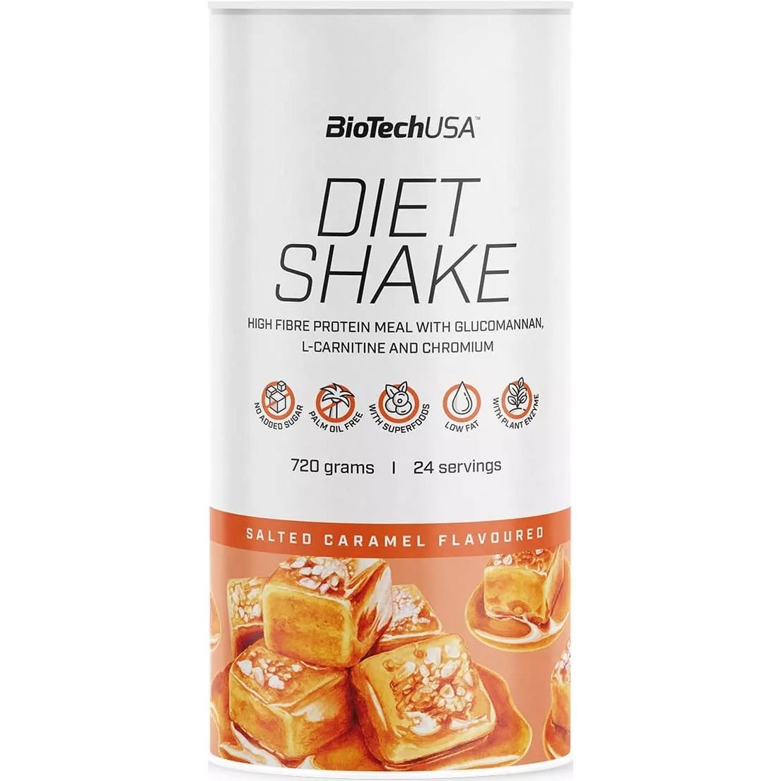 Протеїн Biotech Diet Shake Salted caramel 720 г - фото 1