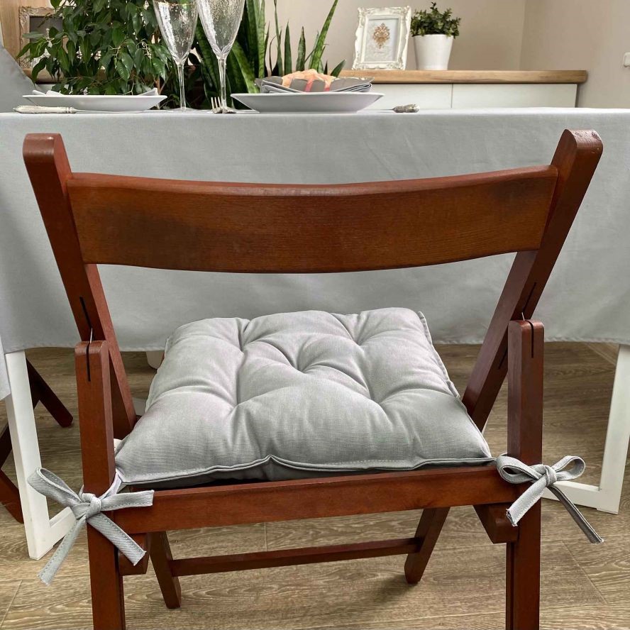 Подушка на стілець Прованс, 40х40 см, сірий (21420) - фото 2