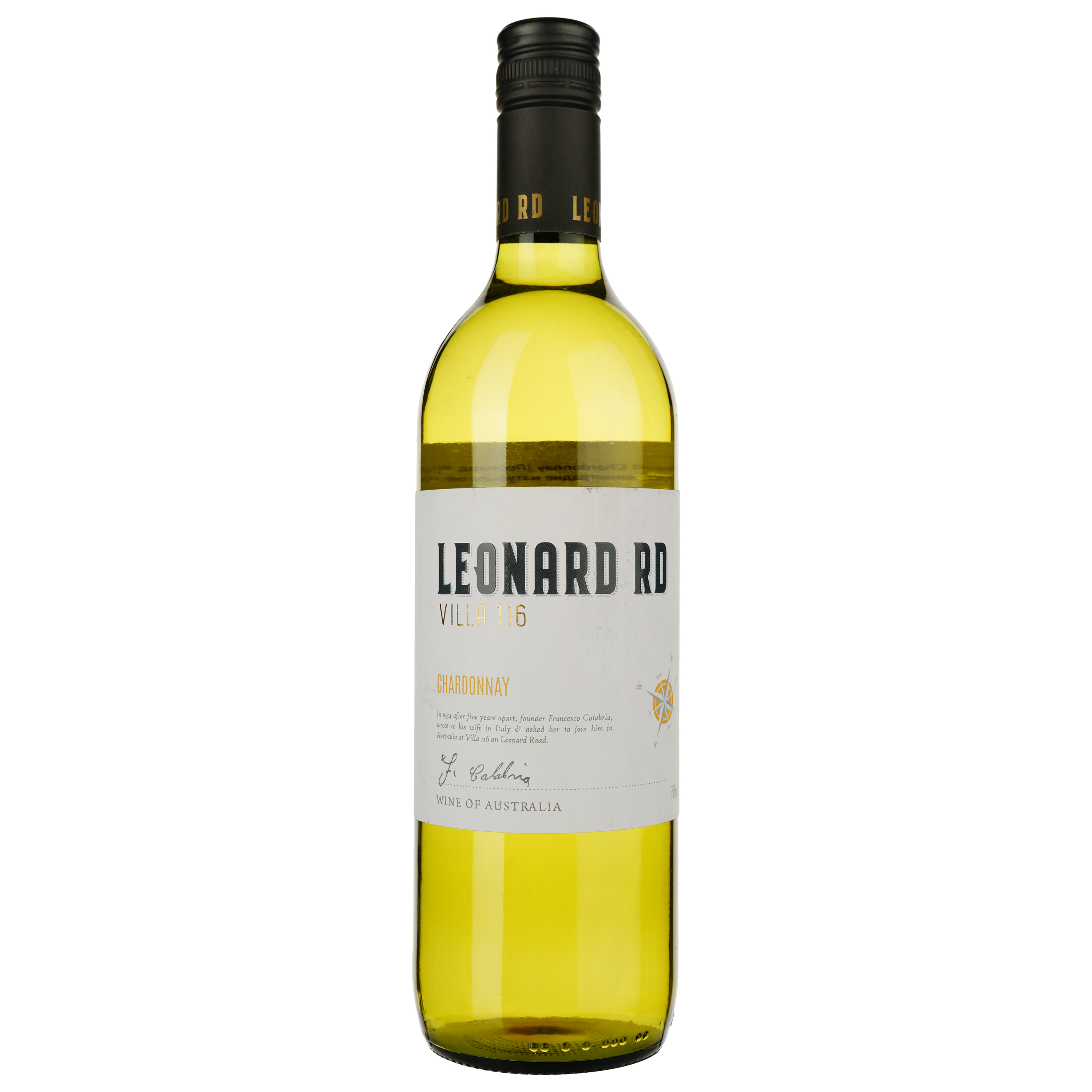 Вино Calabria Family Wines Leonard Road Chardonnay, белое, сухое, 0,75 л - фото 1