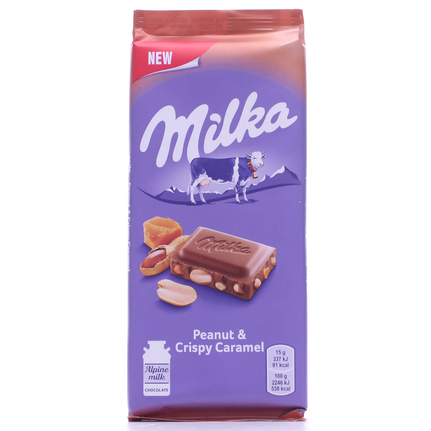 Шоколад Milka арахис і хрустящие шарики, 90 г (776177) - фото 1