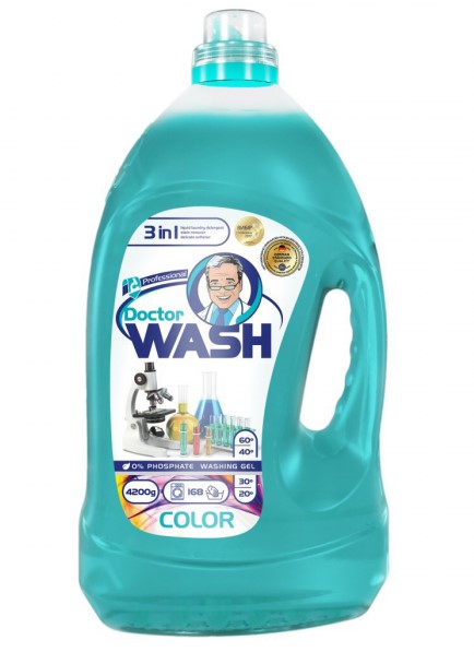 Гель для прання кольорових речей Doctor Wash, 4,2 л (720283) - фото 1