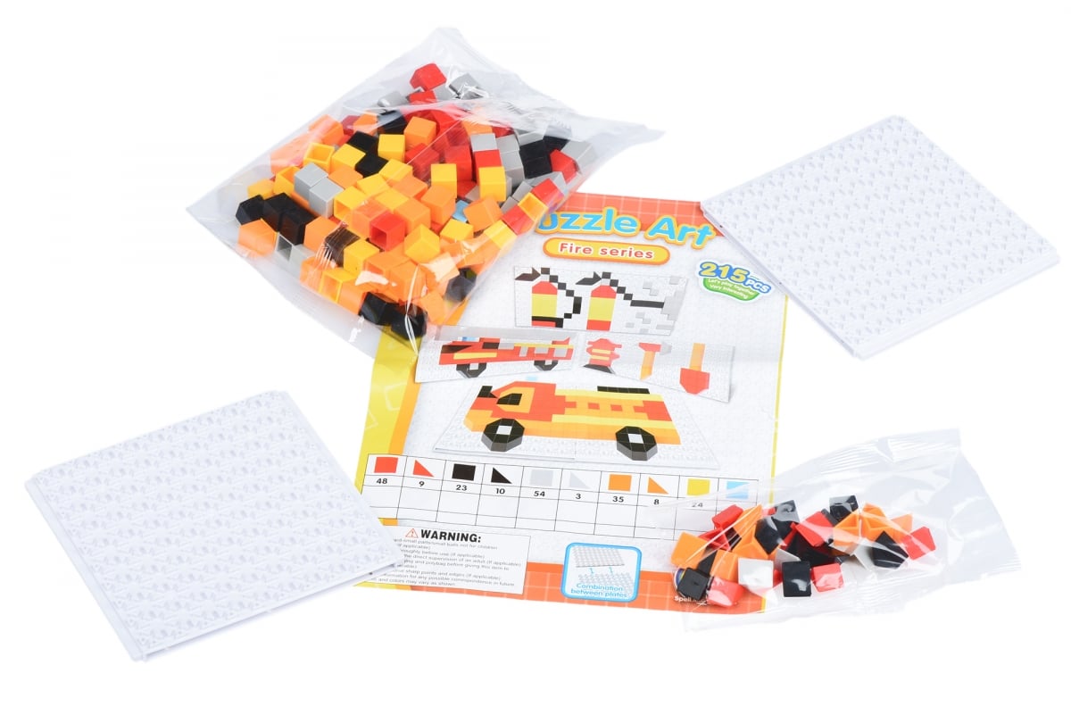 Пазл-мозаїка Same Toy Puzzle Art Fire series Пожежна машина, 215 елементів (5991-3Ut) - фото 3