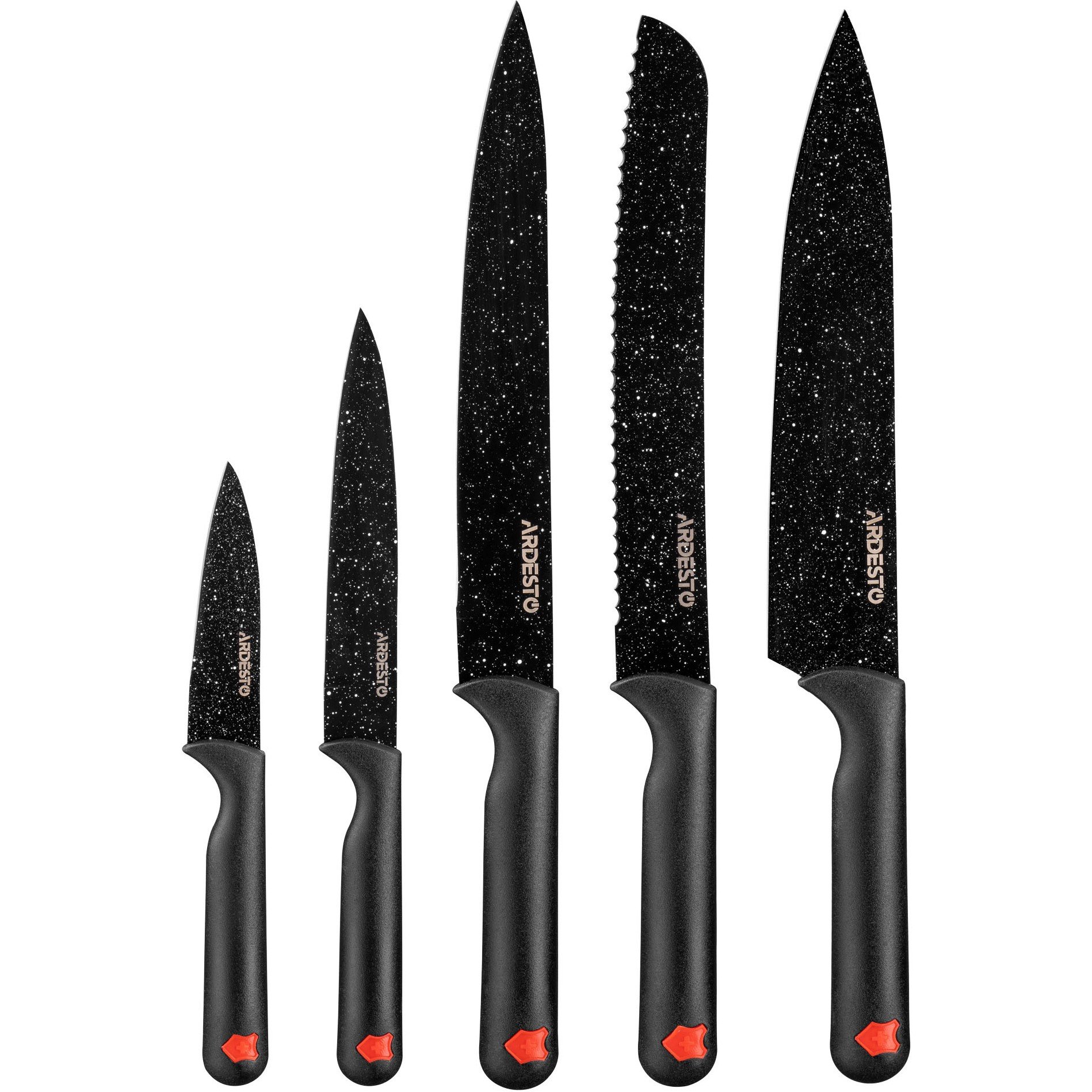 Набір ножів Ardesto Black Mars, 5 шт., чорний (AR2105BR) - фото 1