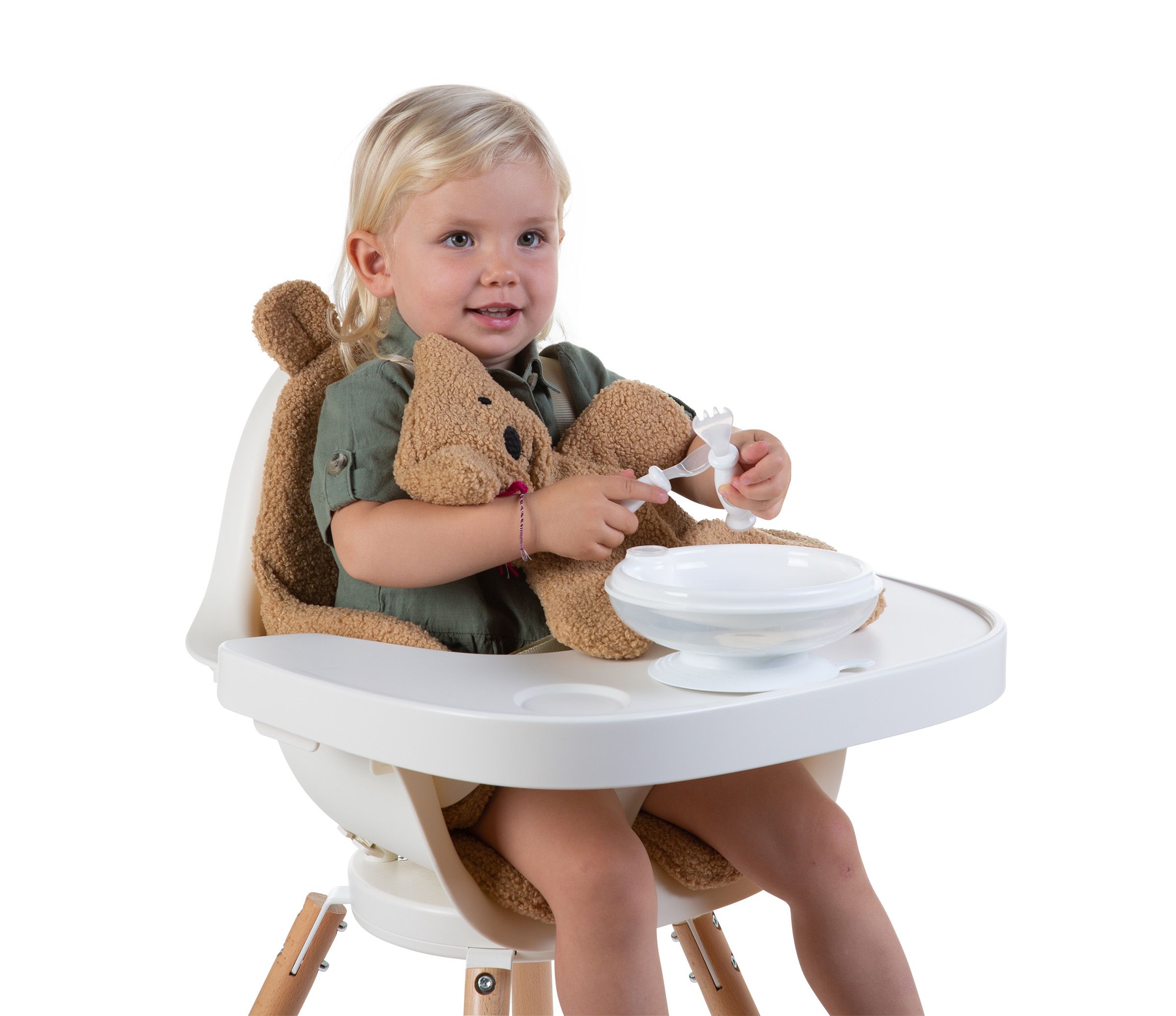 Подушка до стільця для годування Childhome Evolu, бежевий ведмедик (CHEVOSCTB) - фото 6