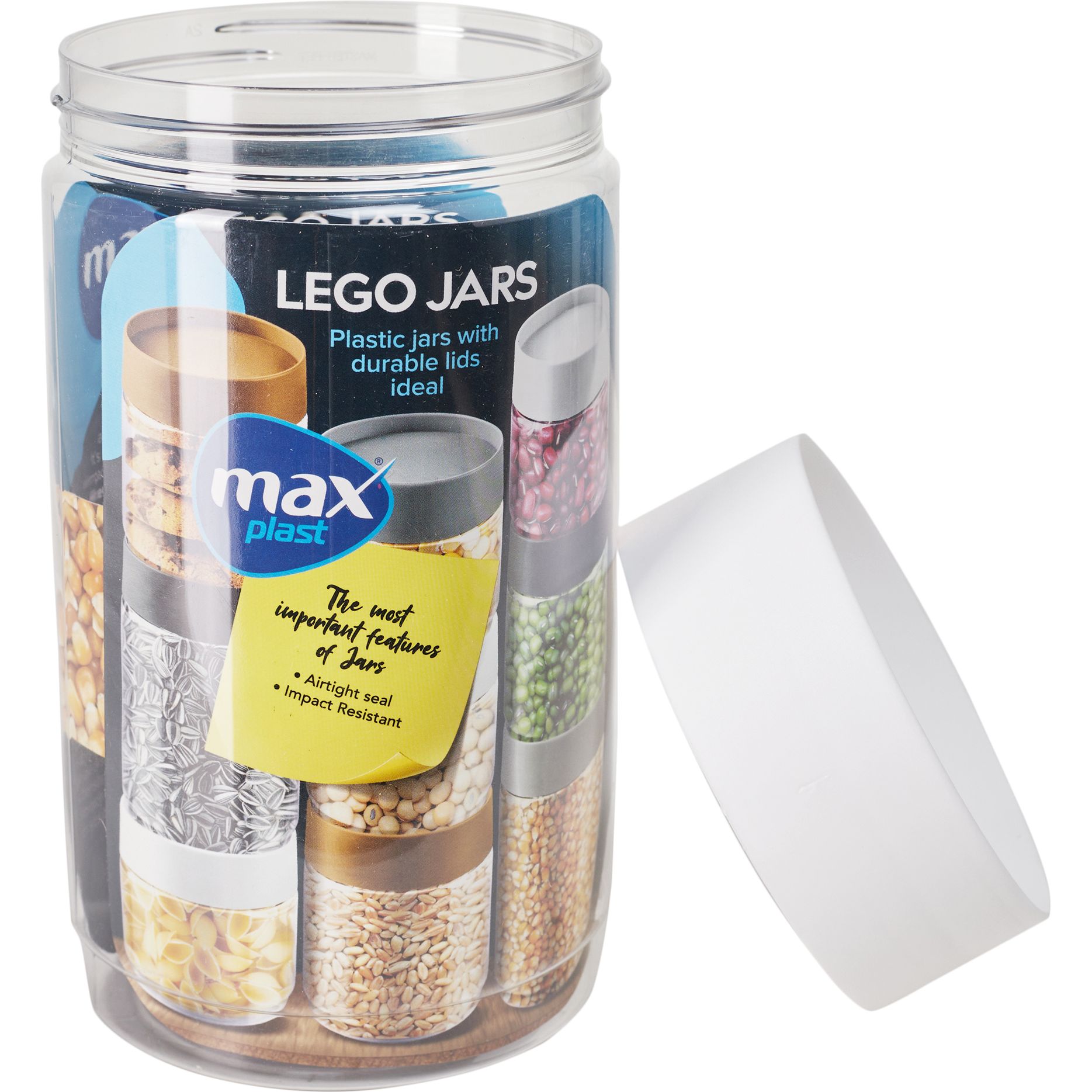 Ємність для зберігання сипких продуктів Max Plast Lego Jar 1 л в асортименті - фото 2