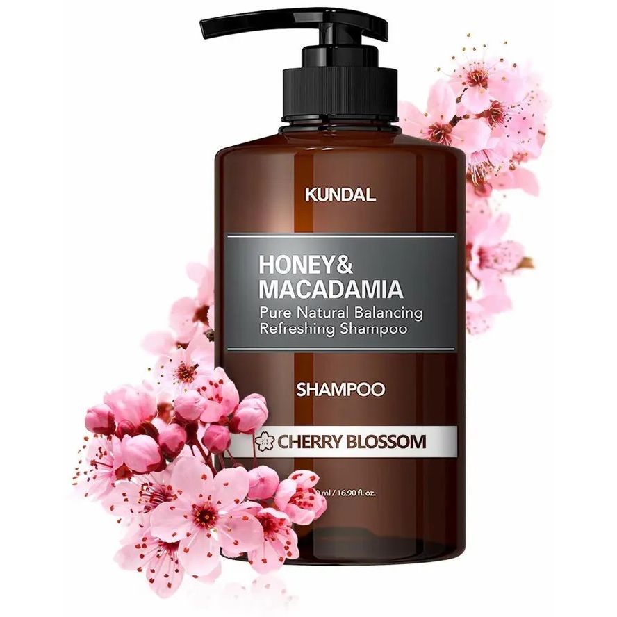 Шампунь для волос Kundal Honey & Macadamia Cherry Blossom с ароматом цветущей вишни безсульфатный 500 мл - фото 3