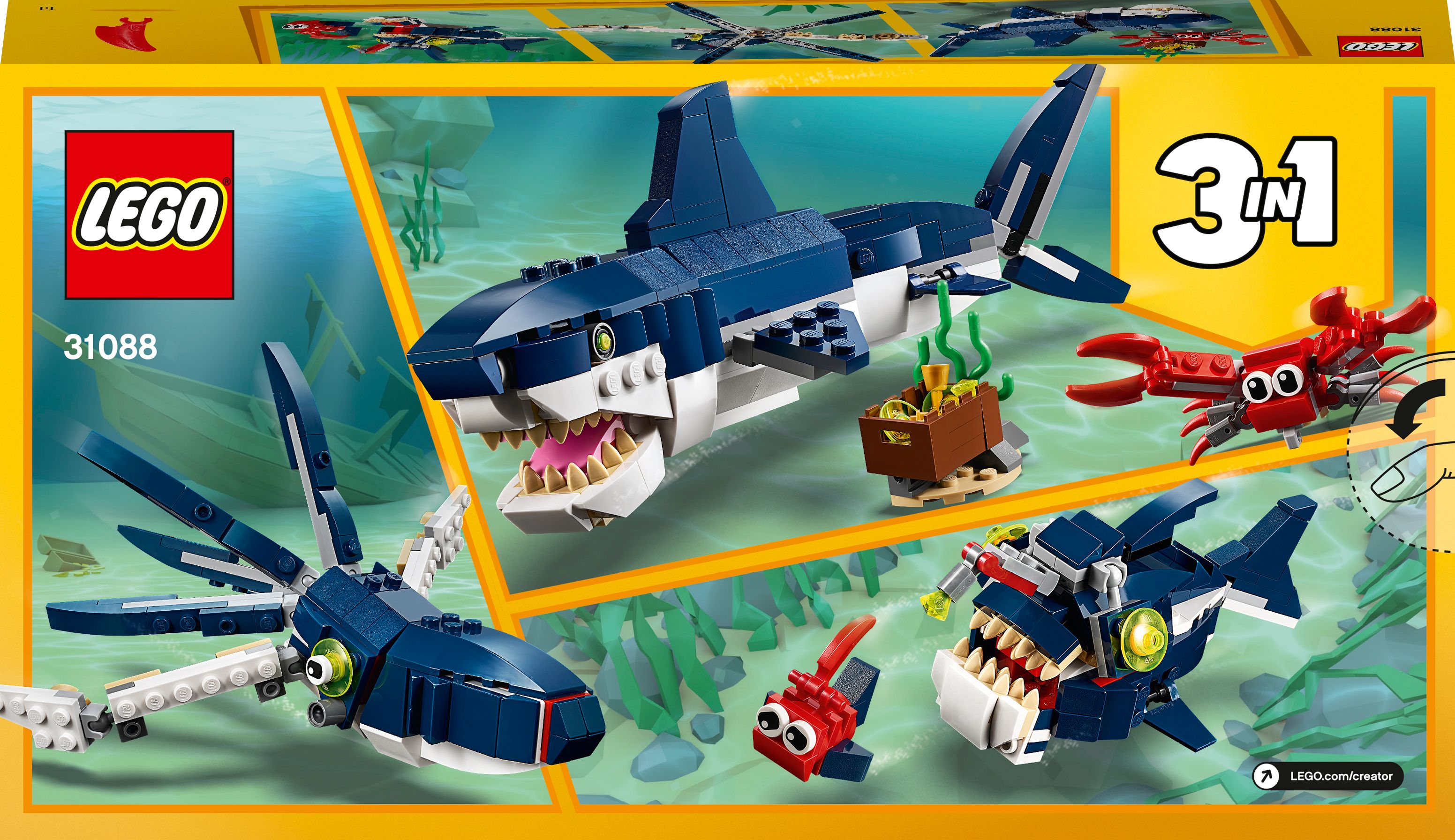 Конструктор LEGO Creator 3 v 1 Подводные обитатели 230 деталей (31088) - фото 9