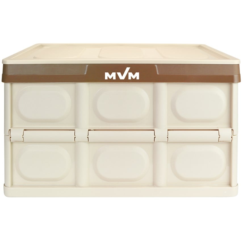 Ящик для хранения MVM раскладной с крышкой, 55 л, бежевый (FB-1 55L BEIGE) - фото 1