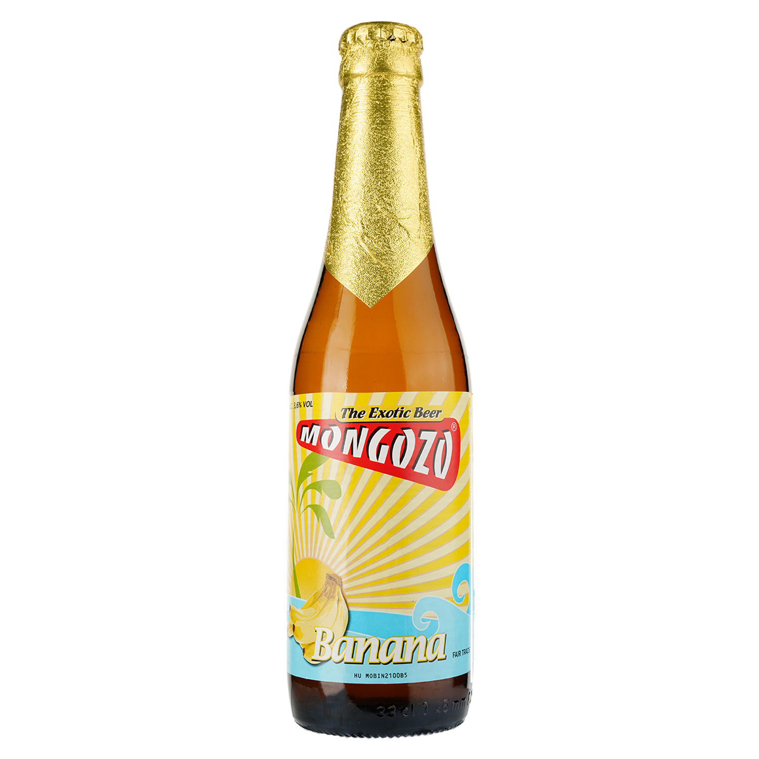 Пиво Mongozo Banana, світле, 3,6%, 0,33 л - фото 1