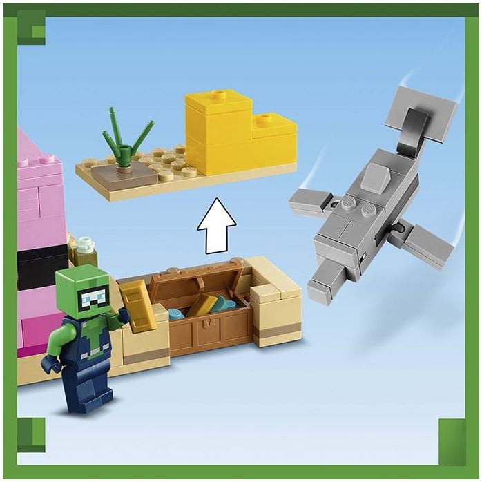 Конструктор LEGO Minecraft Дом Аксолотля, 242 детали (21247) - фото 4