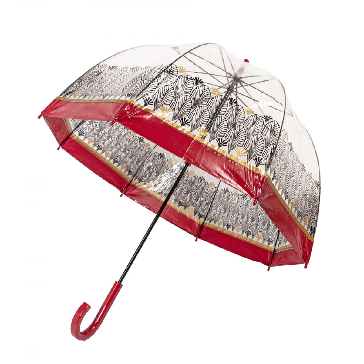 Женский зонт-трость механическая Fulton 84 см красный - фото 4