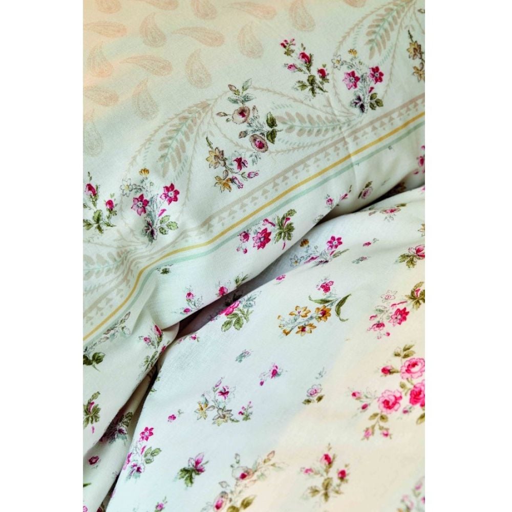 Набор постельного белья Karaca Home Sonya yesil с покрывалом пике, ранфорс, евростандарт, зеленый - фото 5