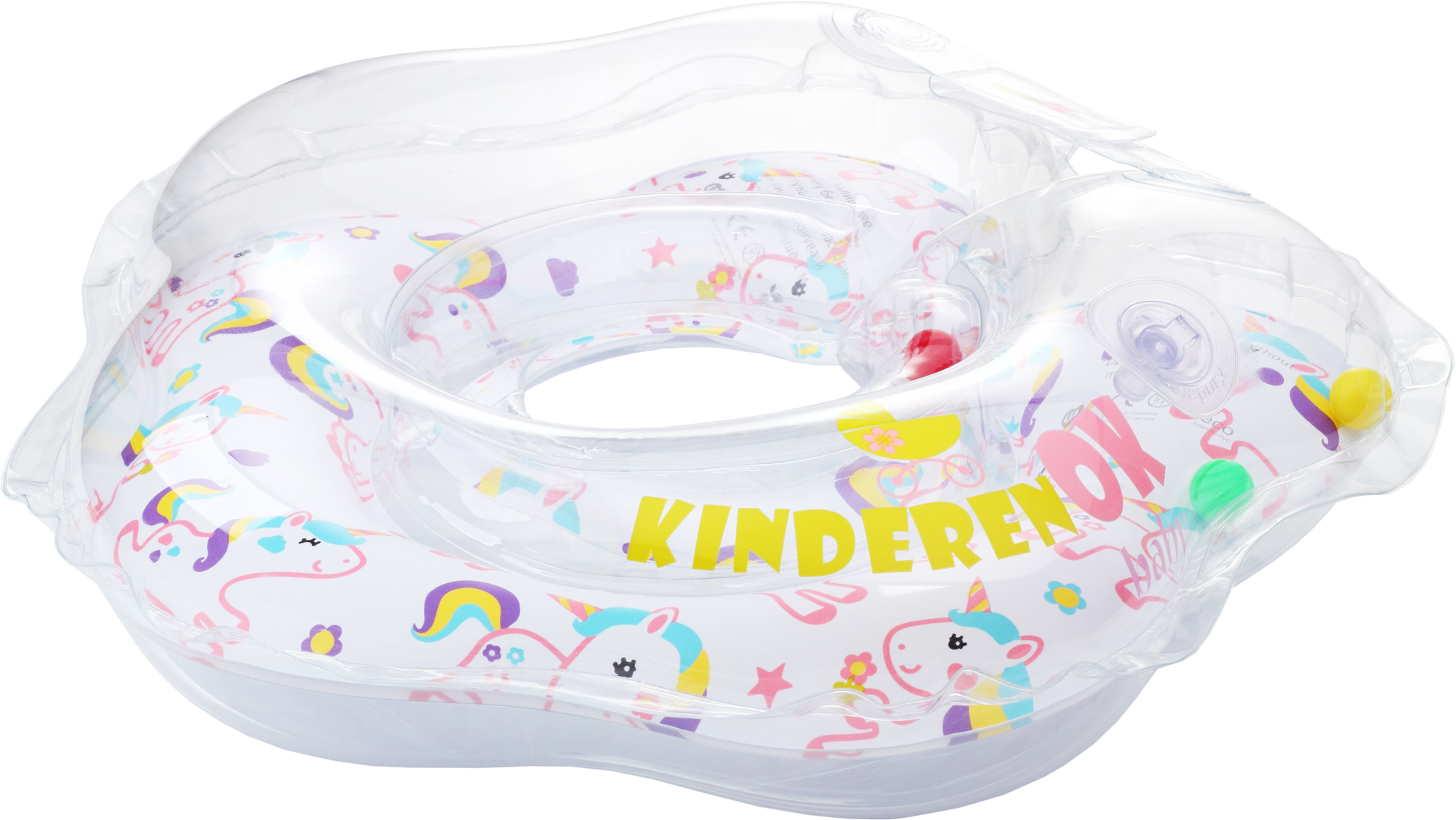 Круг для купания с погремушкой KinderenOK Единорог, белый (220318) - фото 3