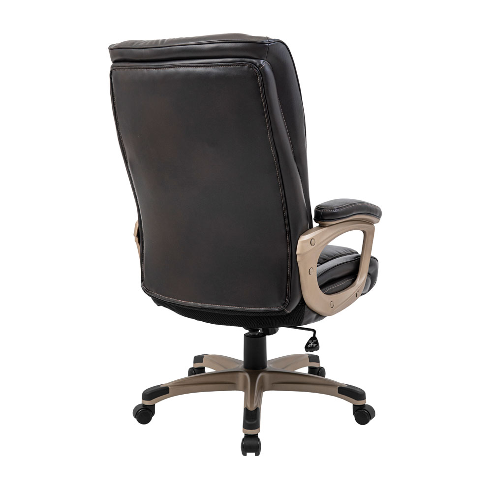 Кресло офисное Richman Магнат Пластик Рич M-2 Anyfix Кожа Сплит темно-коричневый (RCM-1063) - фото 4