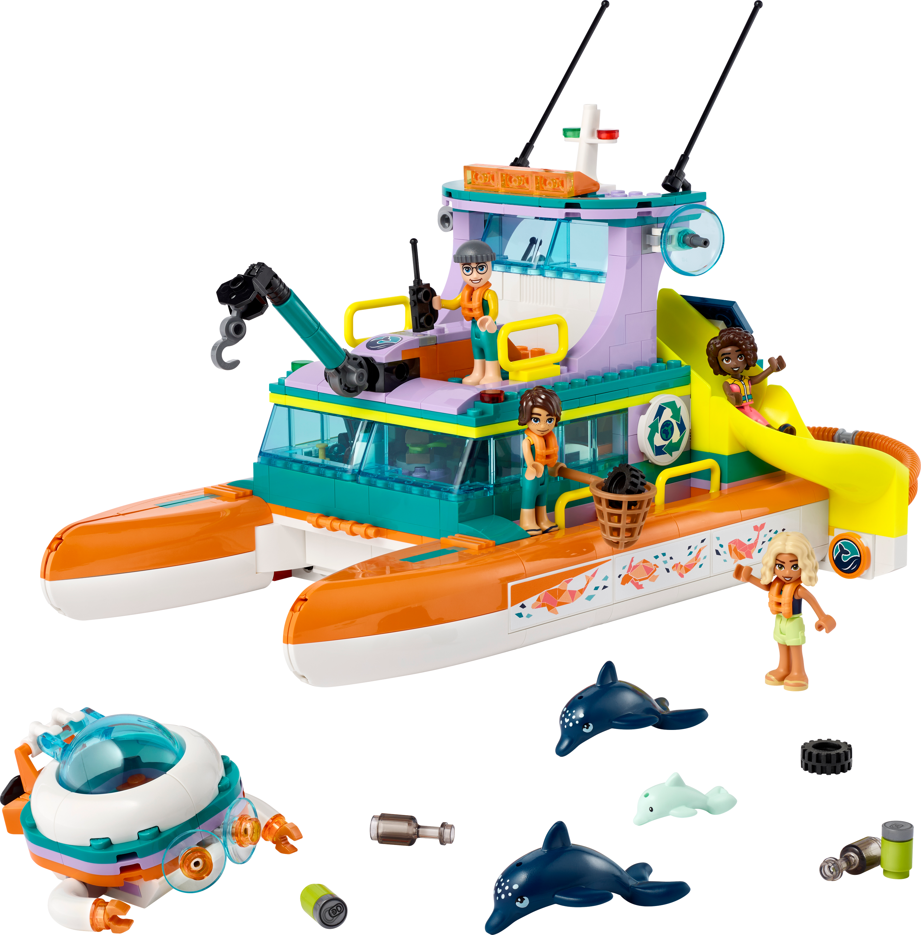 Конструктор LEGO Friends Лодка морской спасательной бригады, 717 деталей (41734) - фото 2