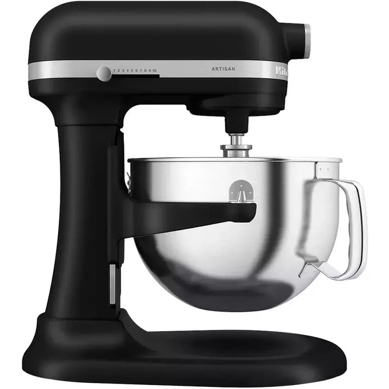 Планетарный миксер KitchenAid Artisan с подъемной чашей 5.6 л черный матовый (5KSM60SPXEBM) - фото 1