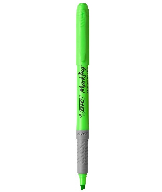 Маркер текстовый BIC Highlighter Grip, зеленый, 1 шт. (811932) - фото 3