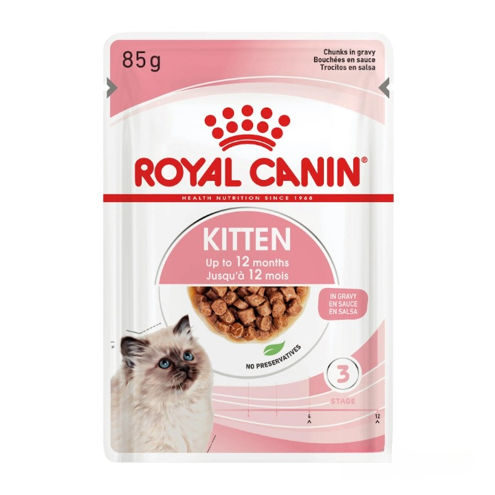 Вологий корм для кошенят Royal Canin Kitten Instinctive, шматочки в соусі, 85 г - фото 1