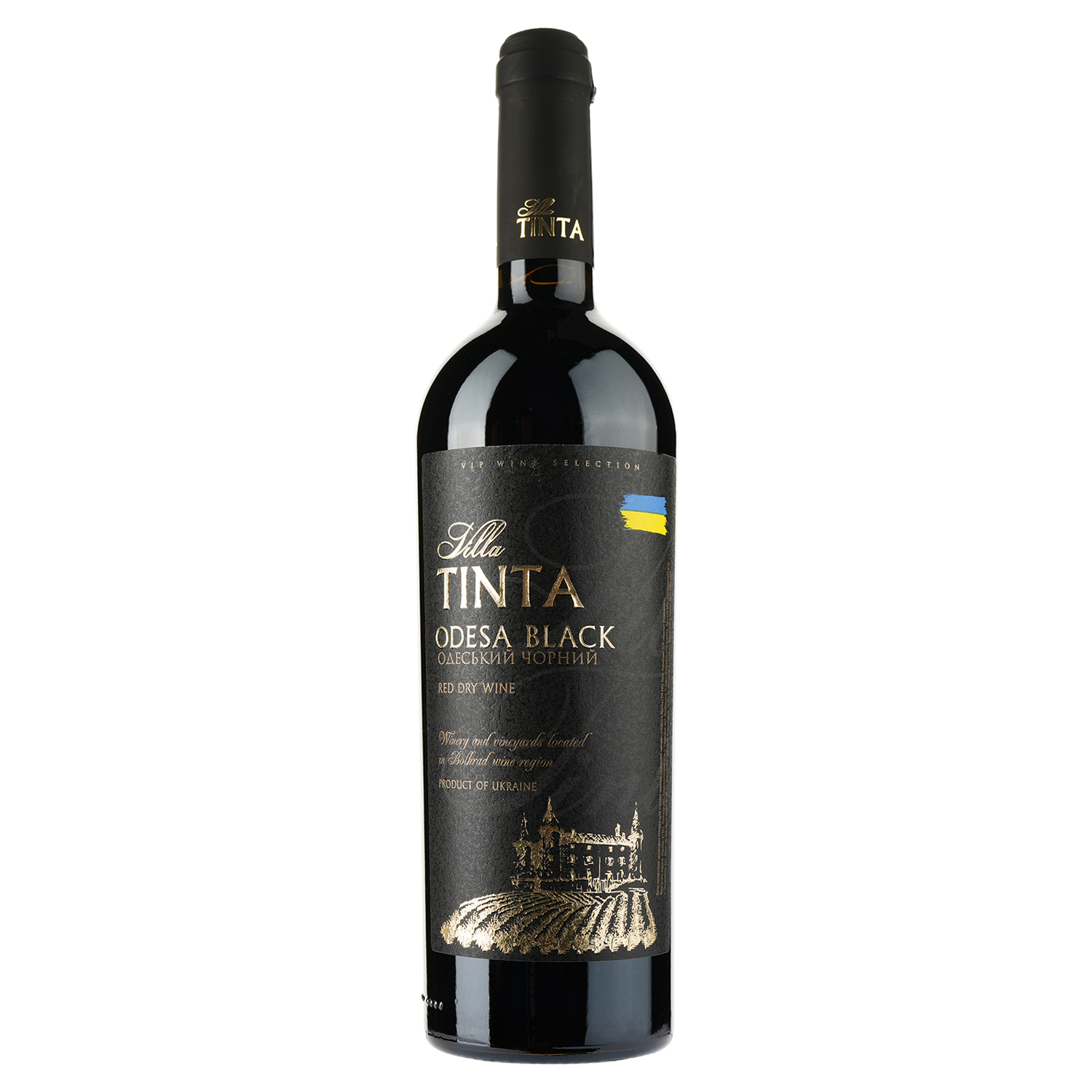 Вино Villa Tinta Odessa Black VIP, червоне, сухе, 12%, 0,75 л (8000019113201) - фото 1