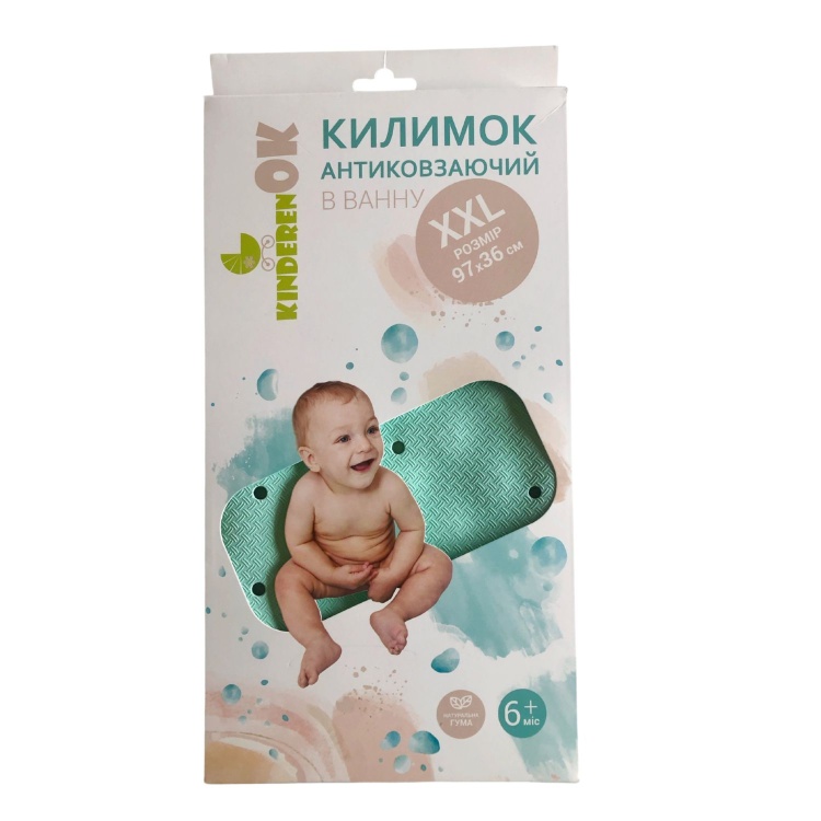 Детский резиновый коврик в ванную KinderenOK, XXL, мятный (071113_006) - фото 5