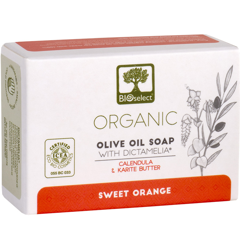 Мило для тіла та обличчя BIOselect Organic Olive Oil Soap Sweet Orange 80 г - фото 1