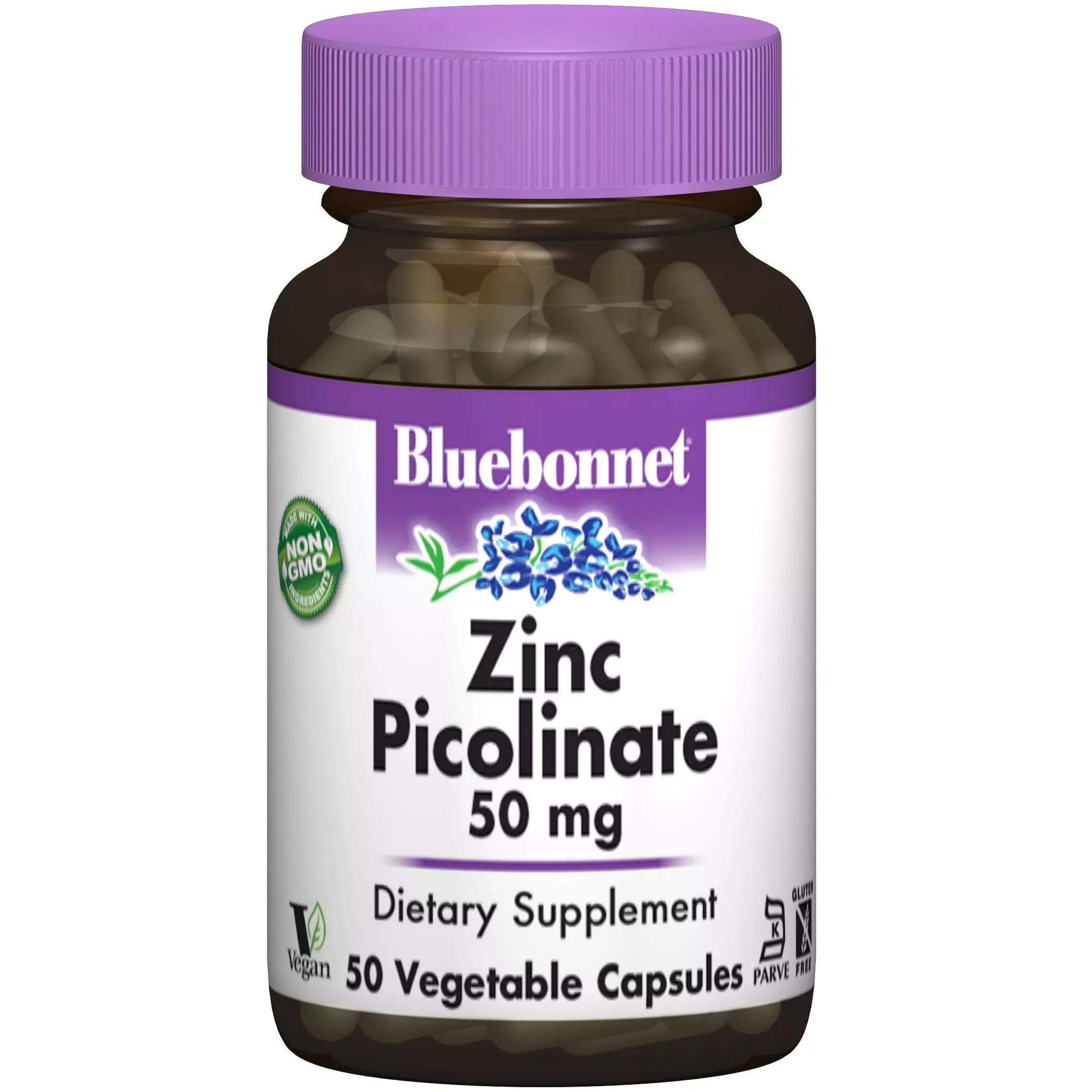 Цинк піколинат Bluebonnet Nutrition 50 мг 50 вегетаріанських капсул - фото 1