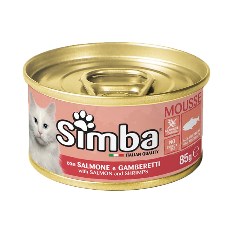 Влажный корм для кошек Simba Cat Wet, лосось и креветки, 85 г (70009430) - фото 1
