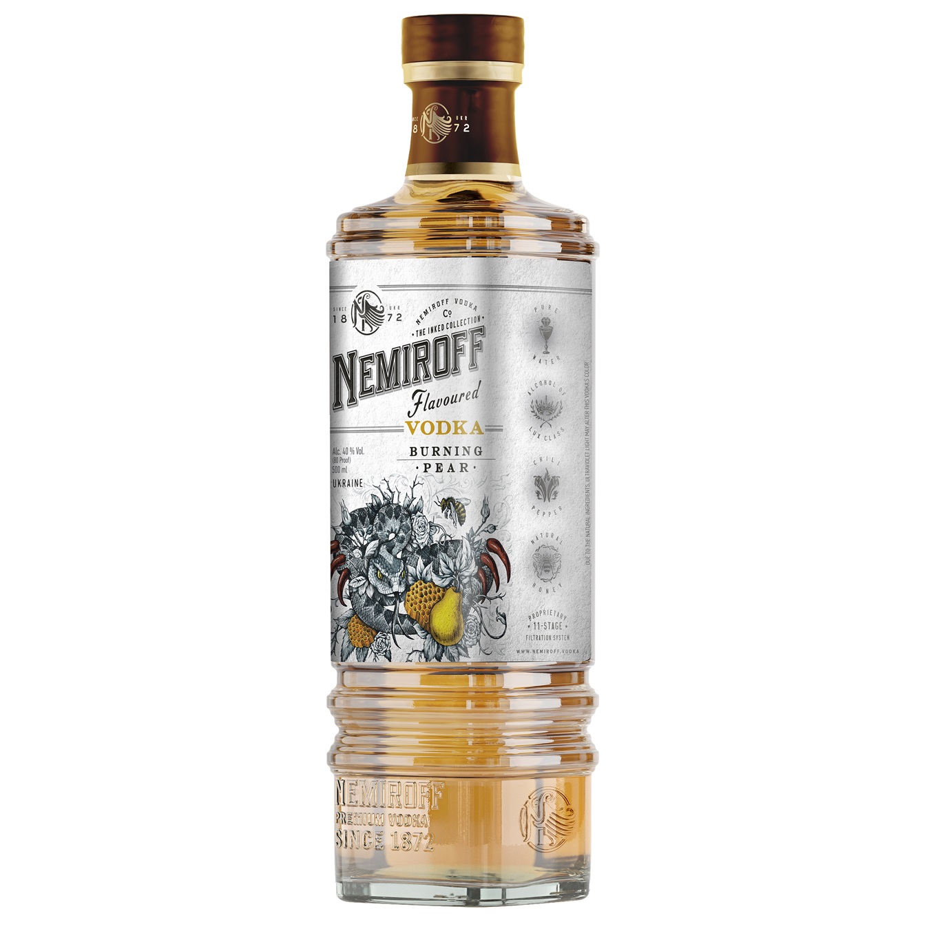 Настоянка Nemiroff Burning Pear 40% 0.5 л - фото 2