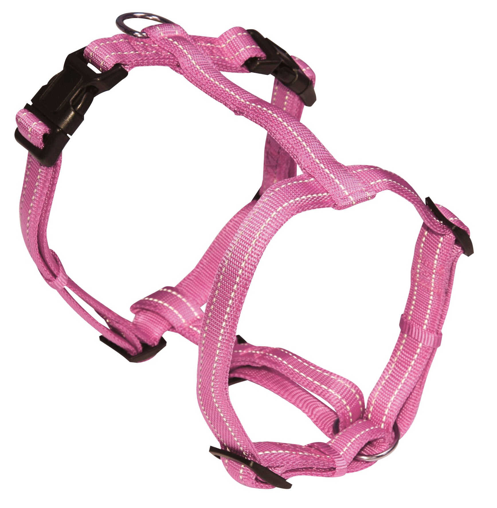 Светоотражающая шлея Croci Soft Reflective H-образная, 50-65х2 см, розовый (C5079899) - фото 1