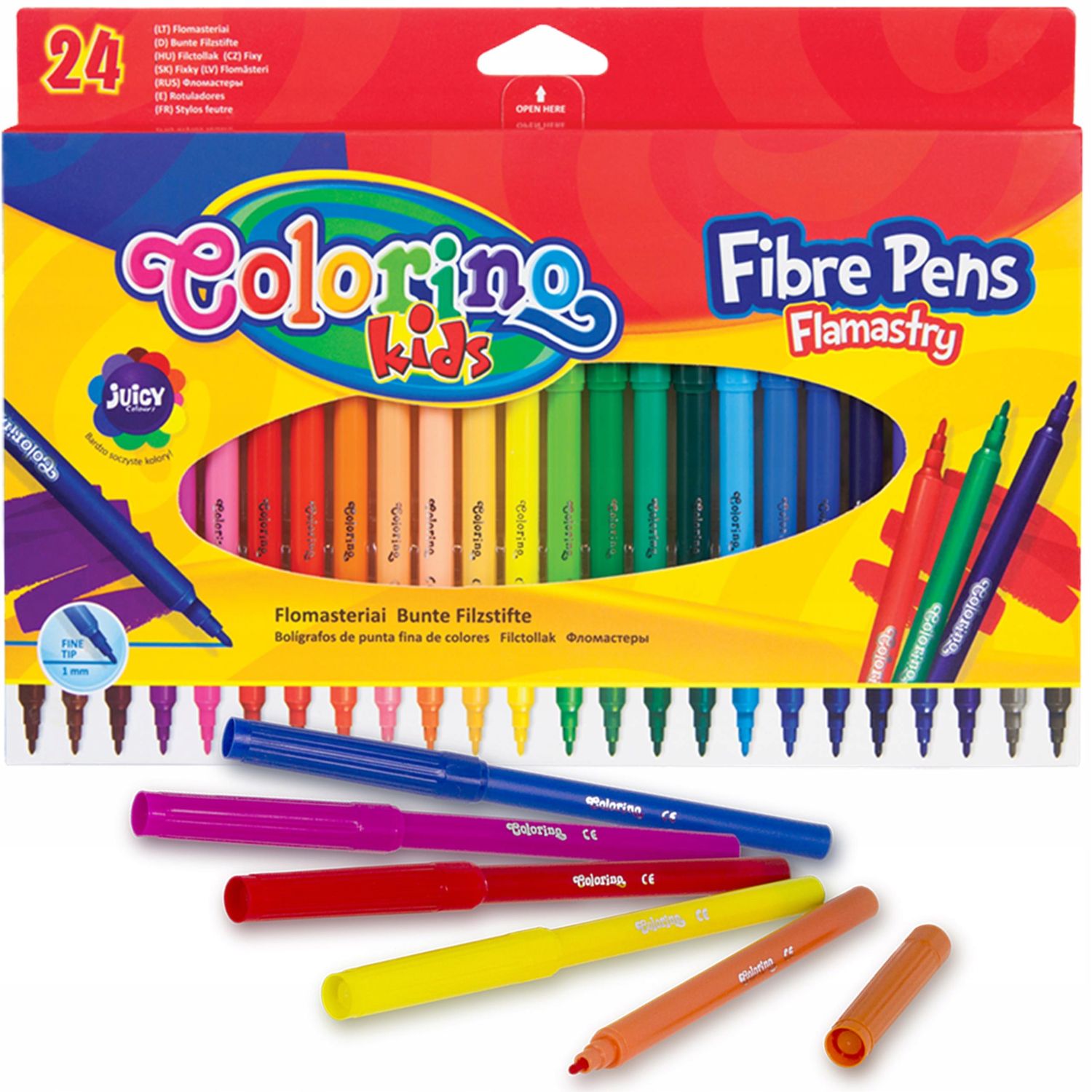 Фломастеры Colorino Fibre Pens, 24 цвета (14625PTR/1) - фото 2