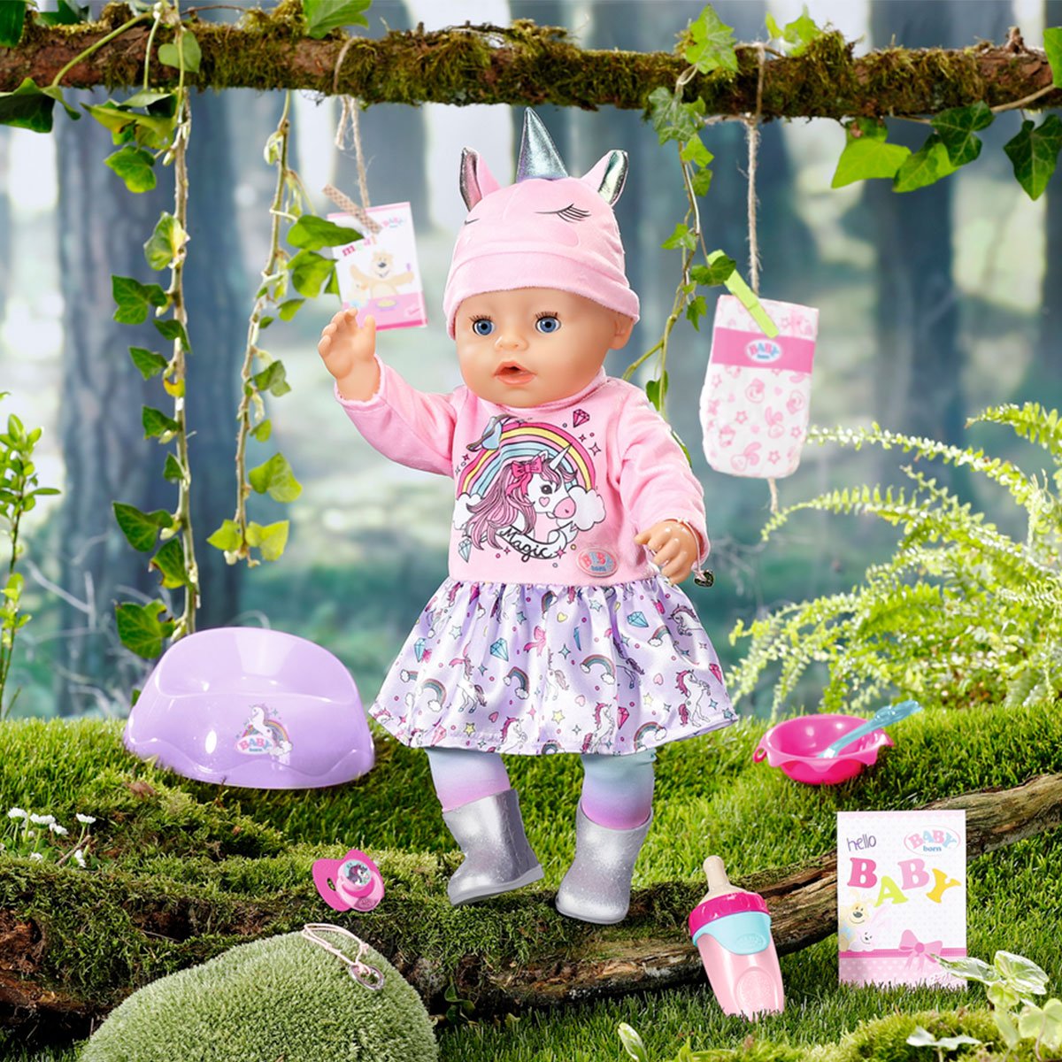 Кукла Baby Born Нежные объятия Очаровательный единорог, с аксессуарами, 43 см (831311) - фото 4