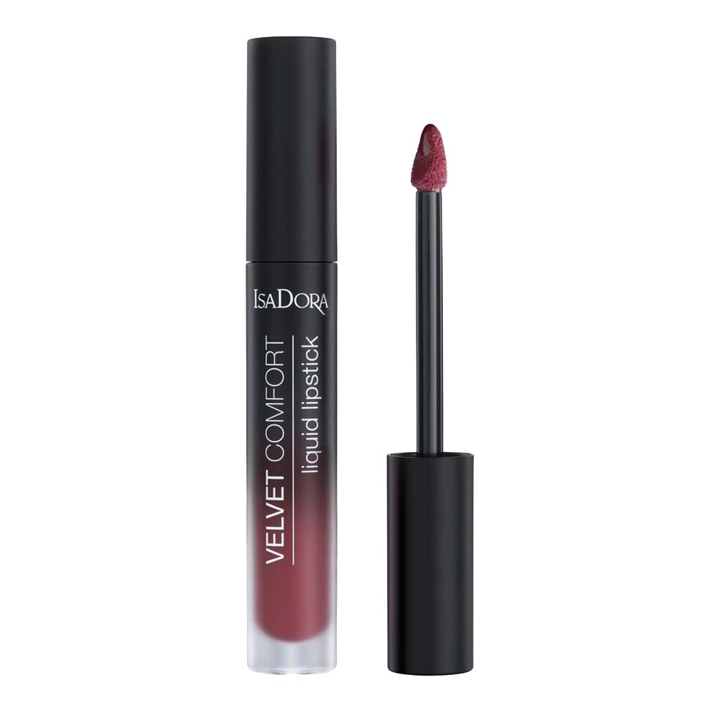 Рідка помада для губ IsaDora Velvet Comfort Liquid Lipstick, відтінок 62 (Red Plum), 4 мл (581804) - фото 1