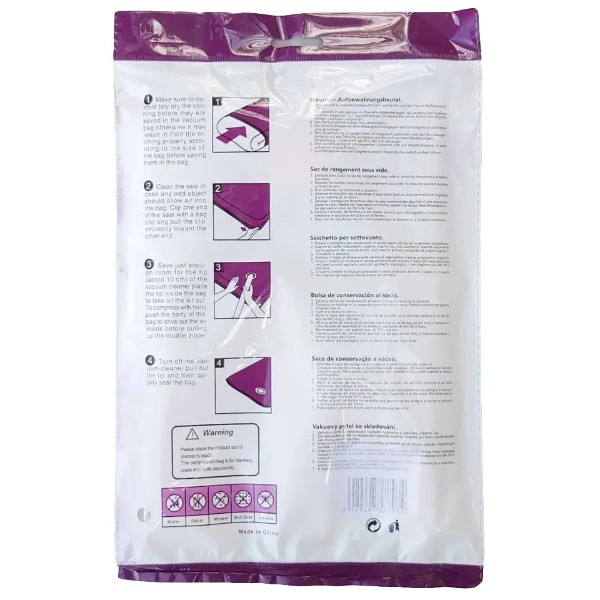 Вакуумний пакет для одягу Stenson Lavender ароматизований 60х80 см (25851) - фото 2