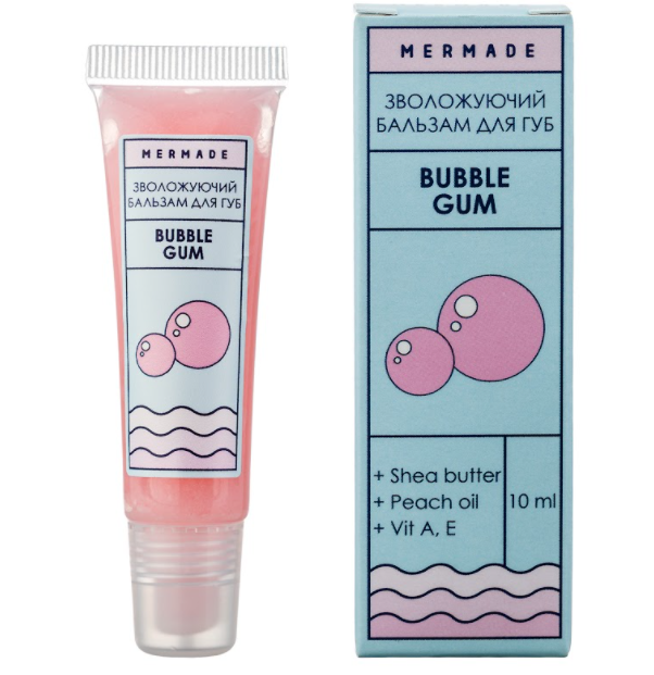 Бальзам для губ Mermade, зволожуючий, Bubble Gum, 10 мл (MRL0001) - фото 1
