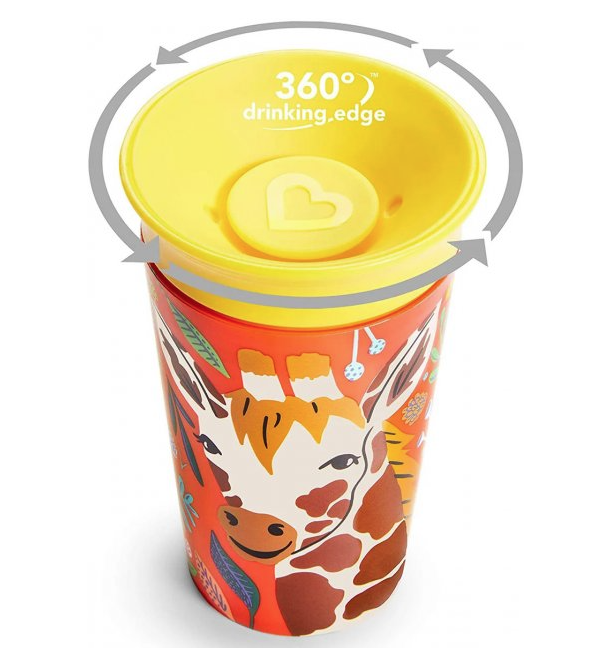 Чашка-непроливайка Munchkin Miracle 360 WildLove Жираф, 266 мл, желтый (051835) - фото 2