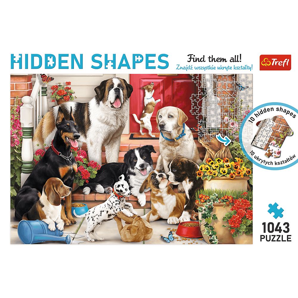 Пазлы Trefl Скрытые пазлы: Собачьи игры 1043 элементов - фото 3