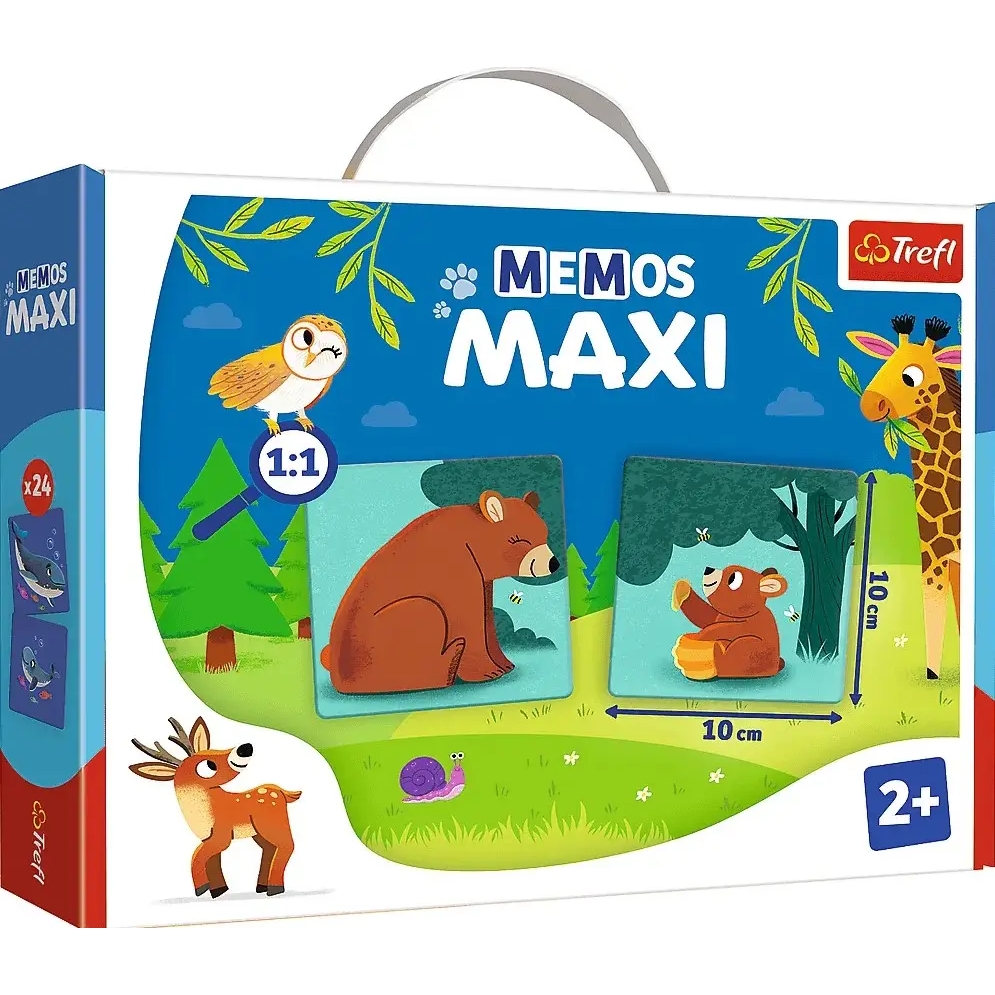 Настольная игра Trefl Memos Maxi Родители и дети животных - фото 1