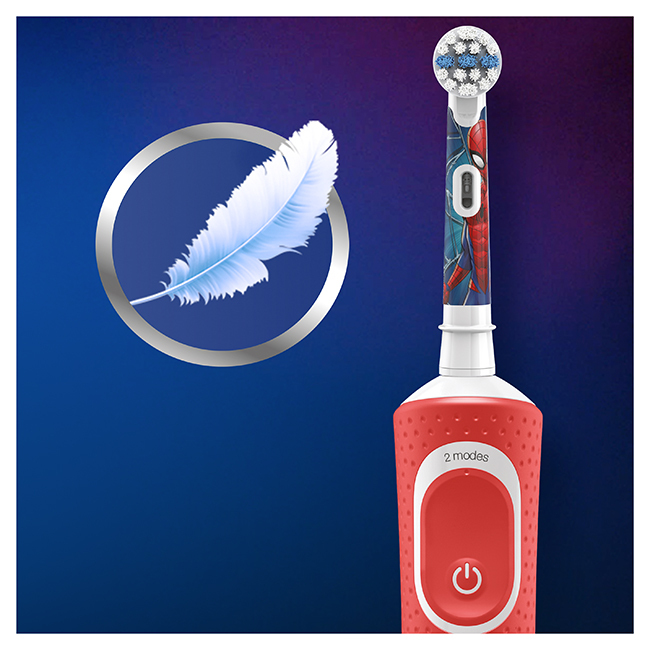 Электрическая зубная щетка Oral-B Kids Spiderman D100.413.2K - фото 6