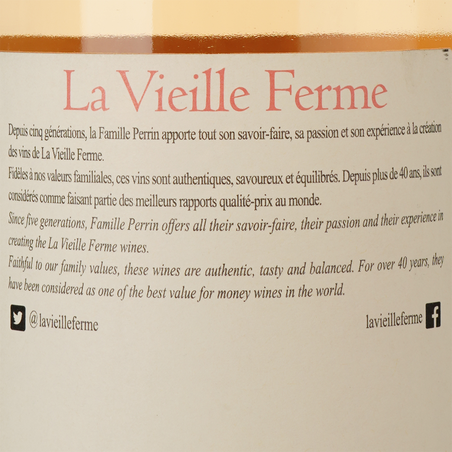 Вино La Vieille Ferme Perrin et Fils, розовое, сухое, 13%, 0,75 л - фото 3