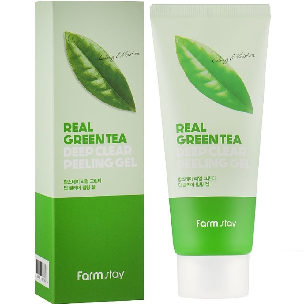 Пілінг-скатка FarmStay Real Green Tea Deep Clear Peeling Gel з екстрактом зеленого чаю 100 мл - фото 1