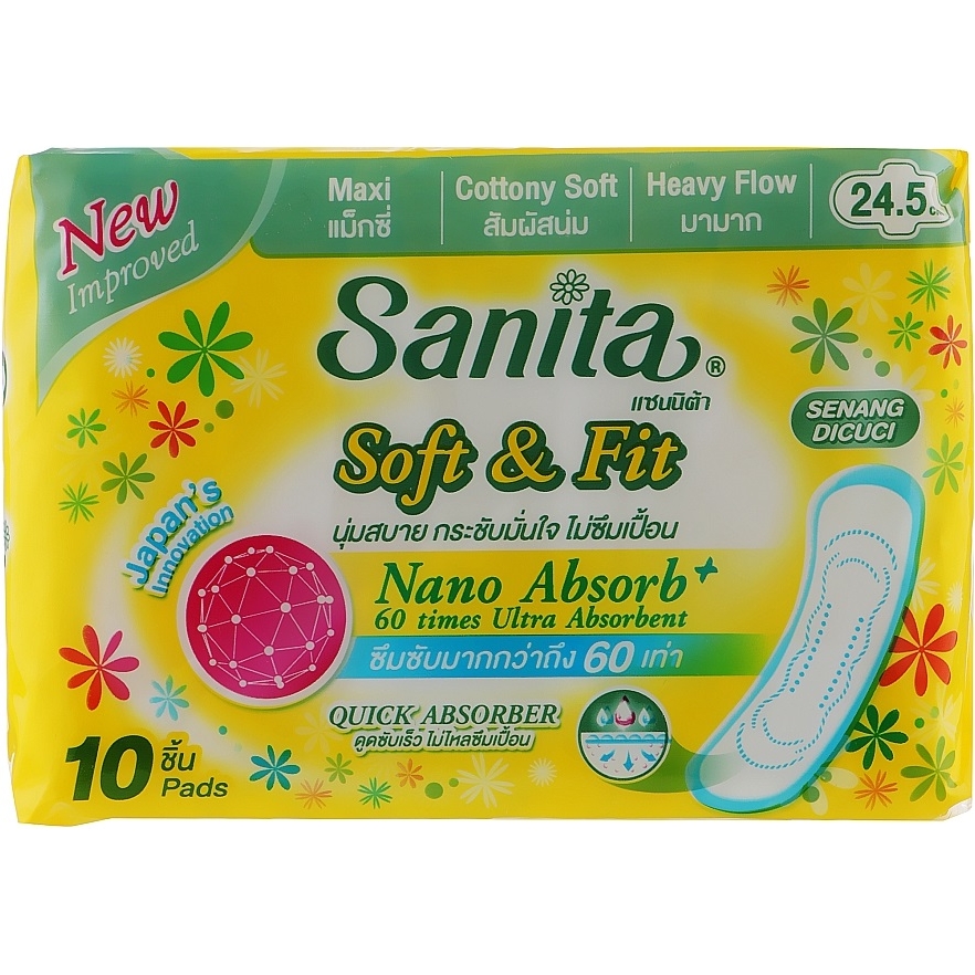 Гігієнічні прокладки Sanita Soft & Fit Maxi 24.5 см 10 шт. - фото 1