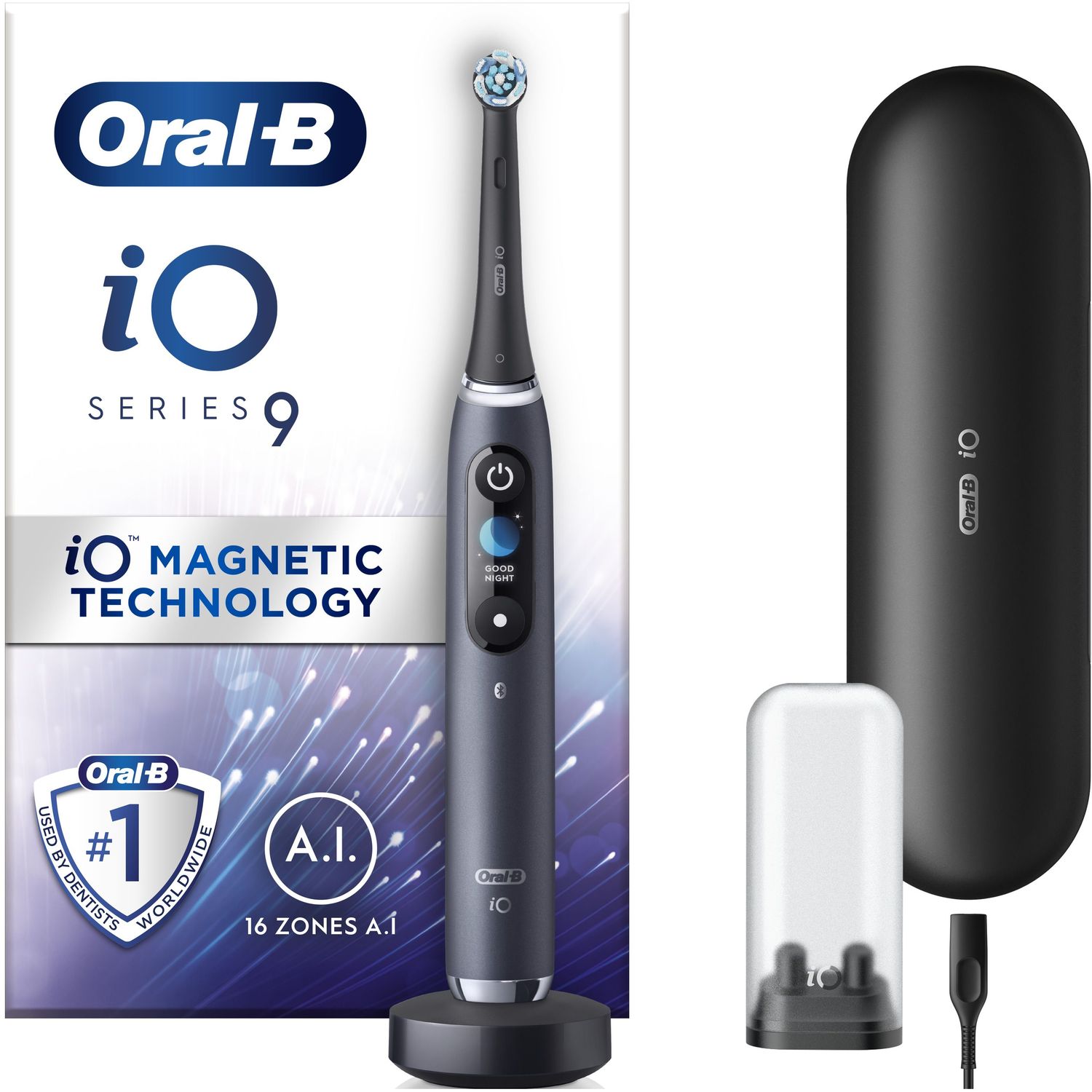 Електрична зубна щітка Oral-B iO Series 9N IOM9.1B2.2AD, 3758 Black Onyx - фото 1